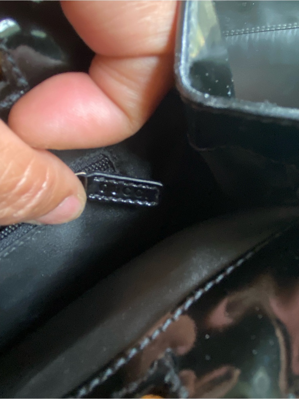 Gucci Black Patent Leather Satchel with Bamboo Handles - Picture 9 of 12